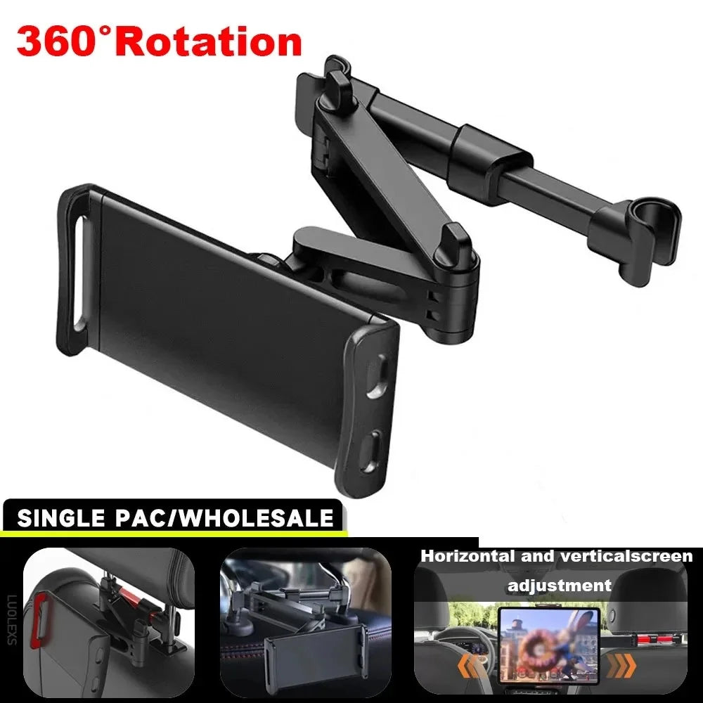 Universal Car Headrest Phone & Tablet Mount Holder 5–13 Inch