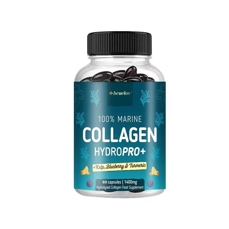 Hydrolyzed Marine Collagen - HYDROPRO supports skin and joint, hair and nail health nutritional supplement Peaceful Pleasures Health and Wellness 60 count-1 bottle
