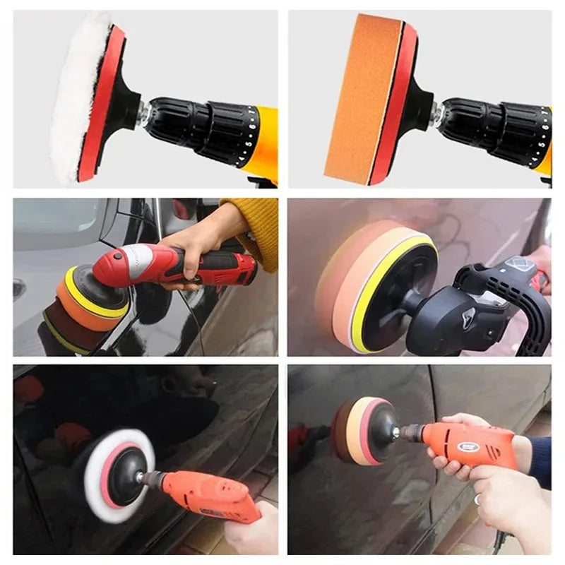 3-Inch Automotive Foam Polishing Pad with Cover, Drill Buffer Kit for Waxing, Glazing, and Polishing Peaceful Pleasures Health and Wellness