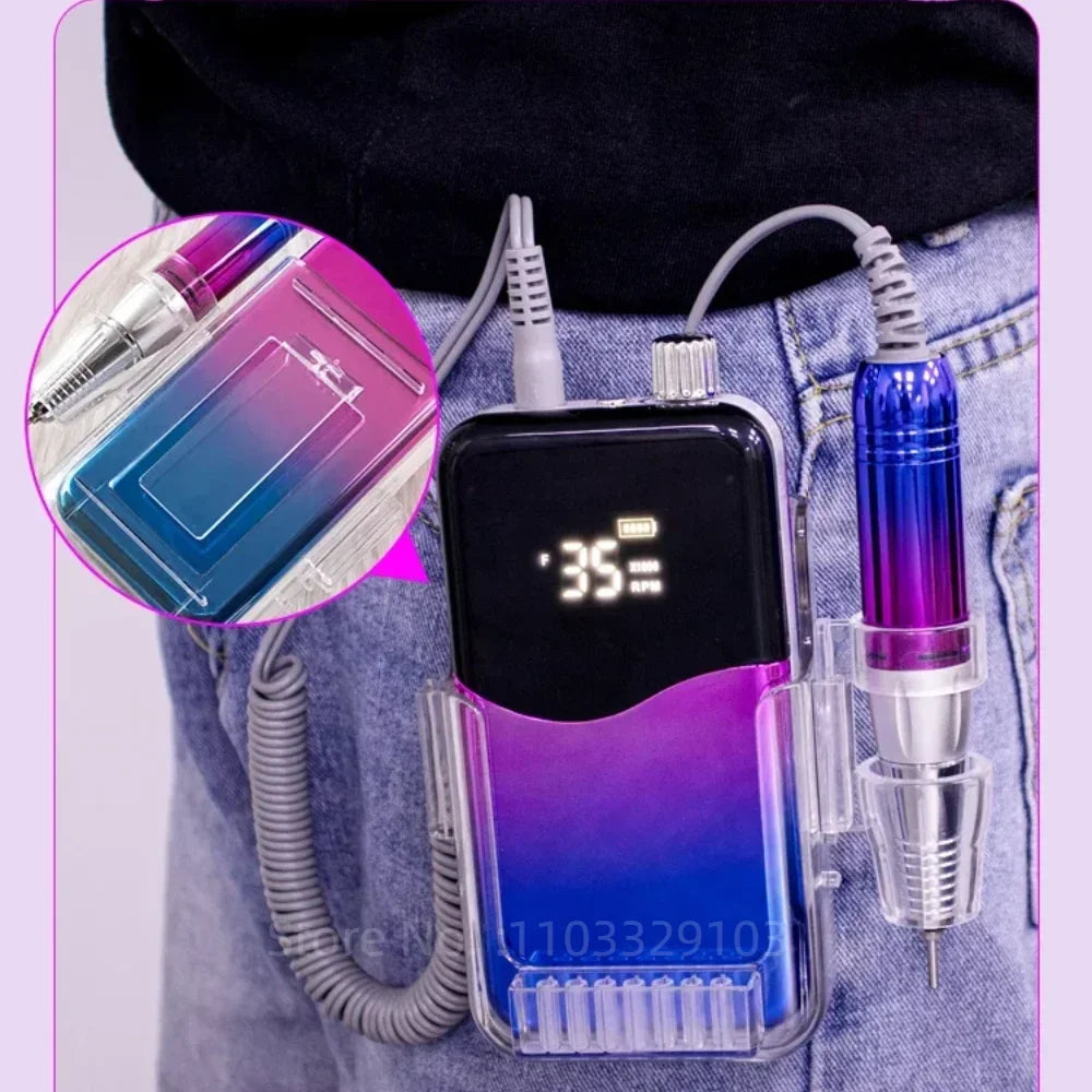 35000 RPM Rechargeable Electric Nail Drill – Gel Manicure Tool
