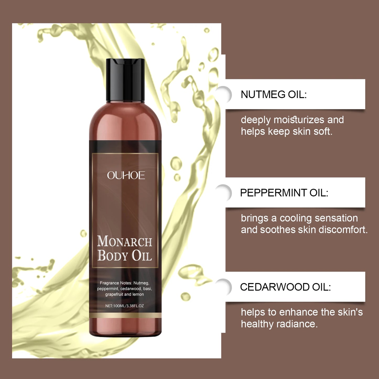 Ouhoe Body Moisturizing Cream & Oil – Smooth & Soft Skin