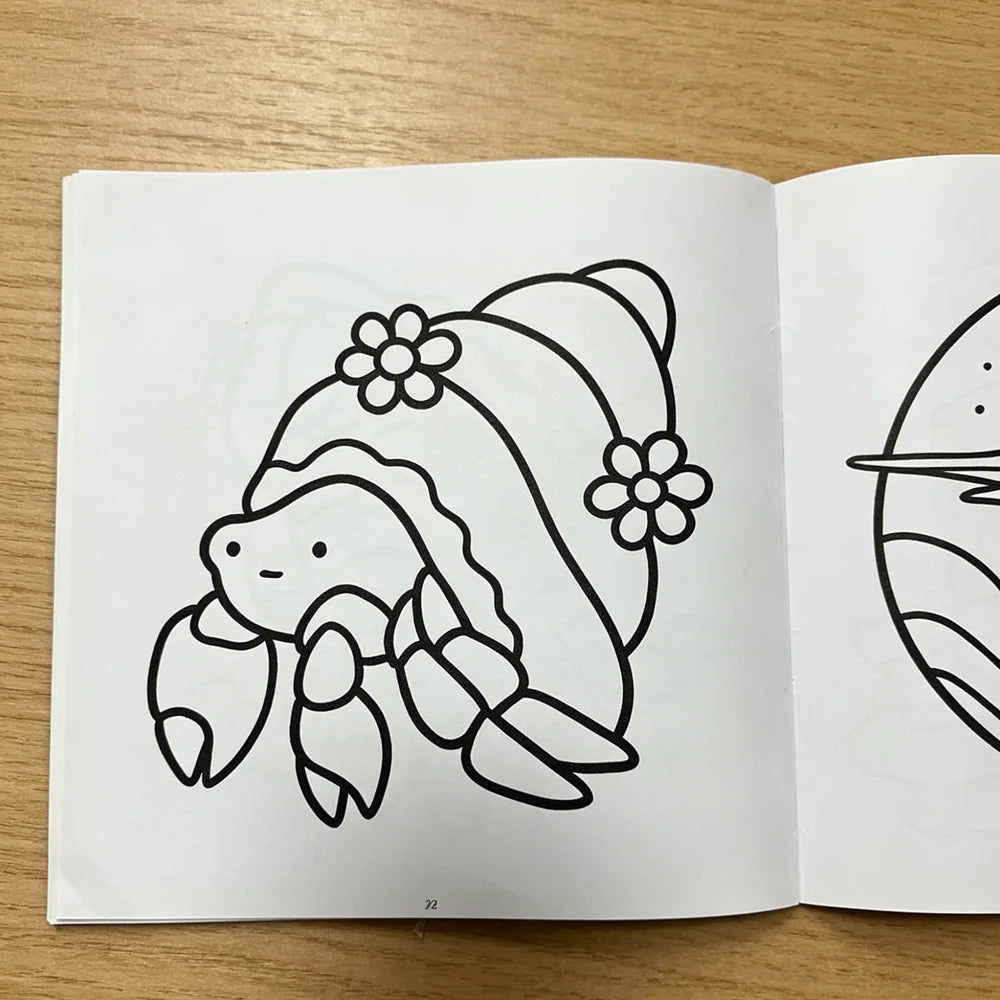 24 Pages Ocean Animal Coloring Book Bold Line Easy Fun Sea Creature