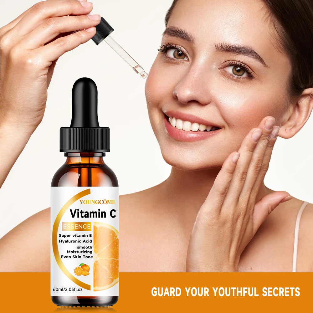 Vitamin C Facial Essence Contains Hyaluronic Acid Dark Spot Remover Moisturizing Repair Anti-aging Essence Facial Skin Care 30ml Peaceful Pleasures Health and Wellness