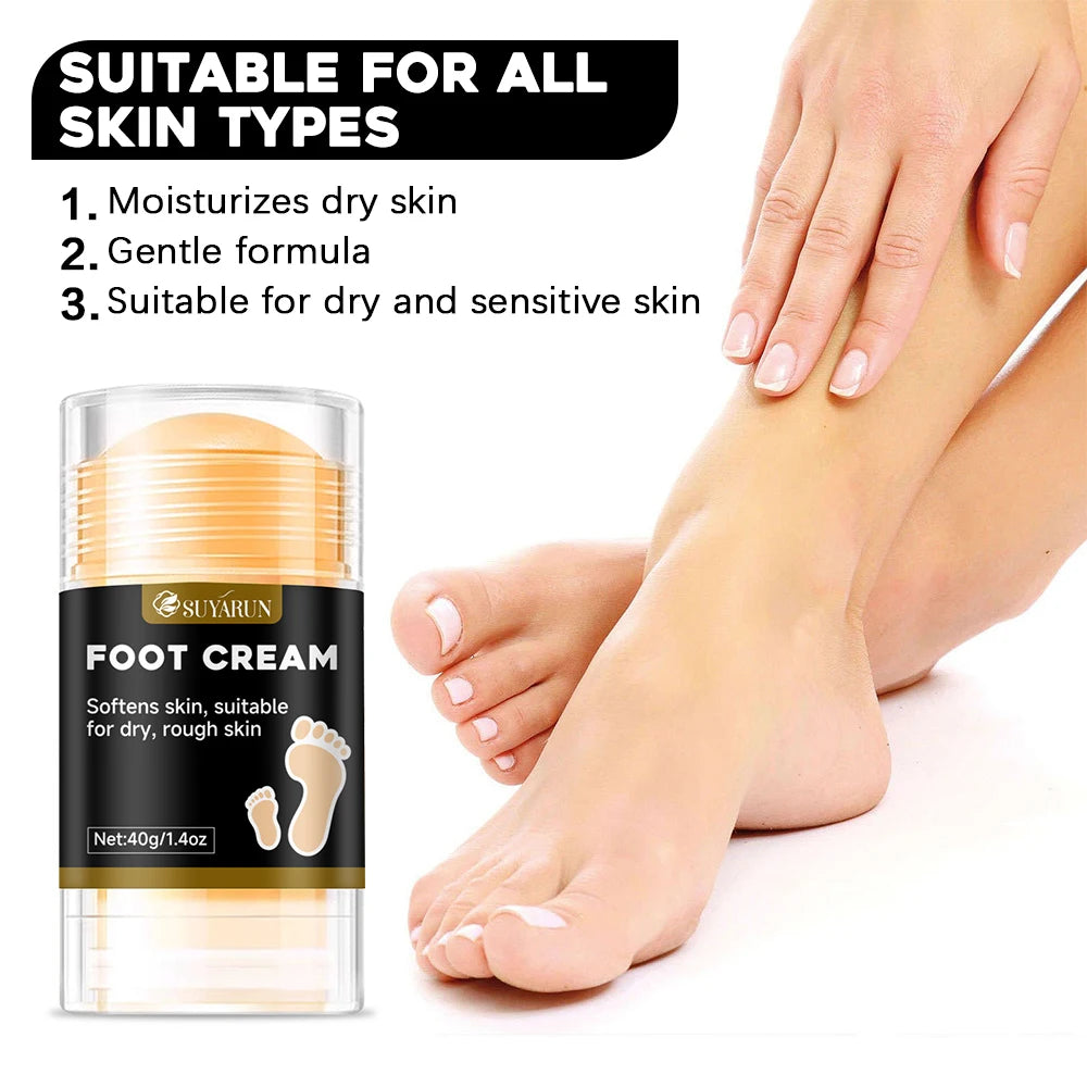 SUYARUN Professional Foot Care Stick - Cracked Heel Repair, Moisturizing Foot Cream w/Shea Butter & Tea Tree Oil (Unisex). Peaceful Pleasures Health and Wellness