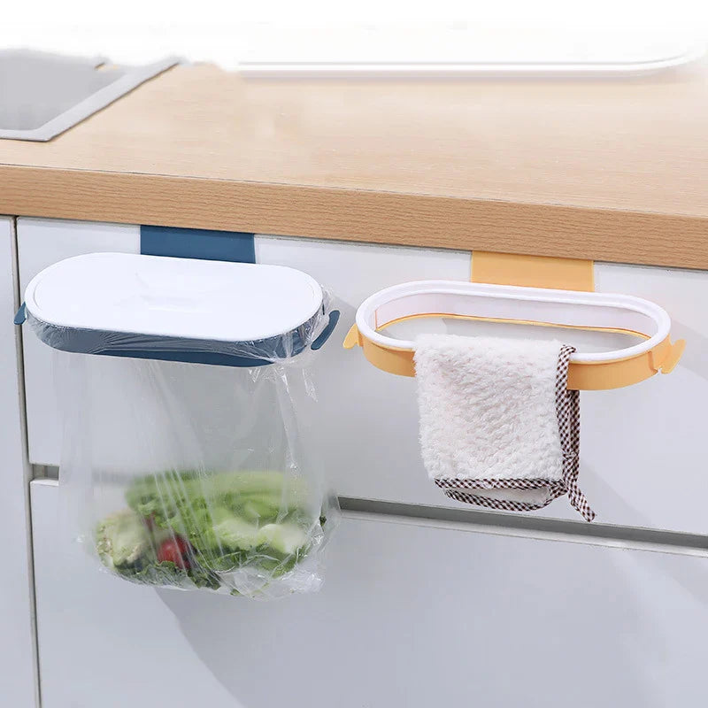Portable Hanging Trash Bag Holder – Kitchen Organizer Rack