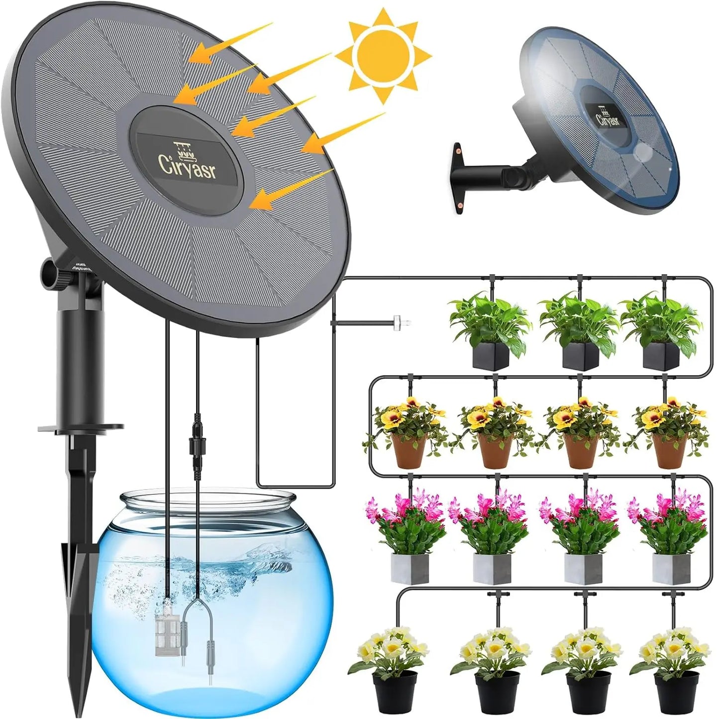 Solar Drip Irrigation System – 6 Timers, 15 Pots, IP65