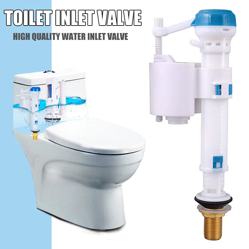 Adjustable Toilet Inlet Valve Flush Valves Toilet Cistern Flush Push Button Valve for Toilet Tanks Cistern Syphon Bathroom G1/2 Peaceful Pleasures Health and Wellness