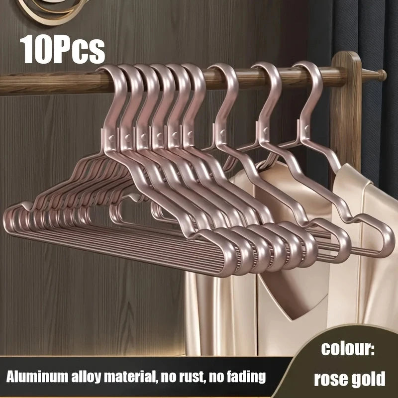 Heavy Duty Metal Clothes Hangers | Smooth Aluminum Coat Hangers Metal Clothes Hangers Peaceful Pleasures Health and Wellness 10Pcs-Rose gold