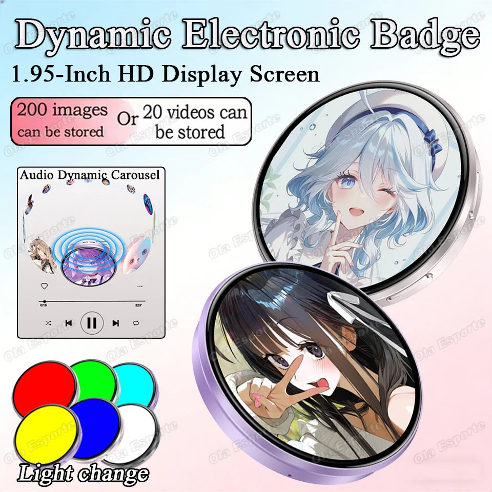 M3 Bluetooth Smart Badge – 1.95" HD Touch Screen Wearable Display