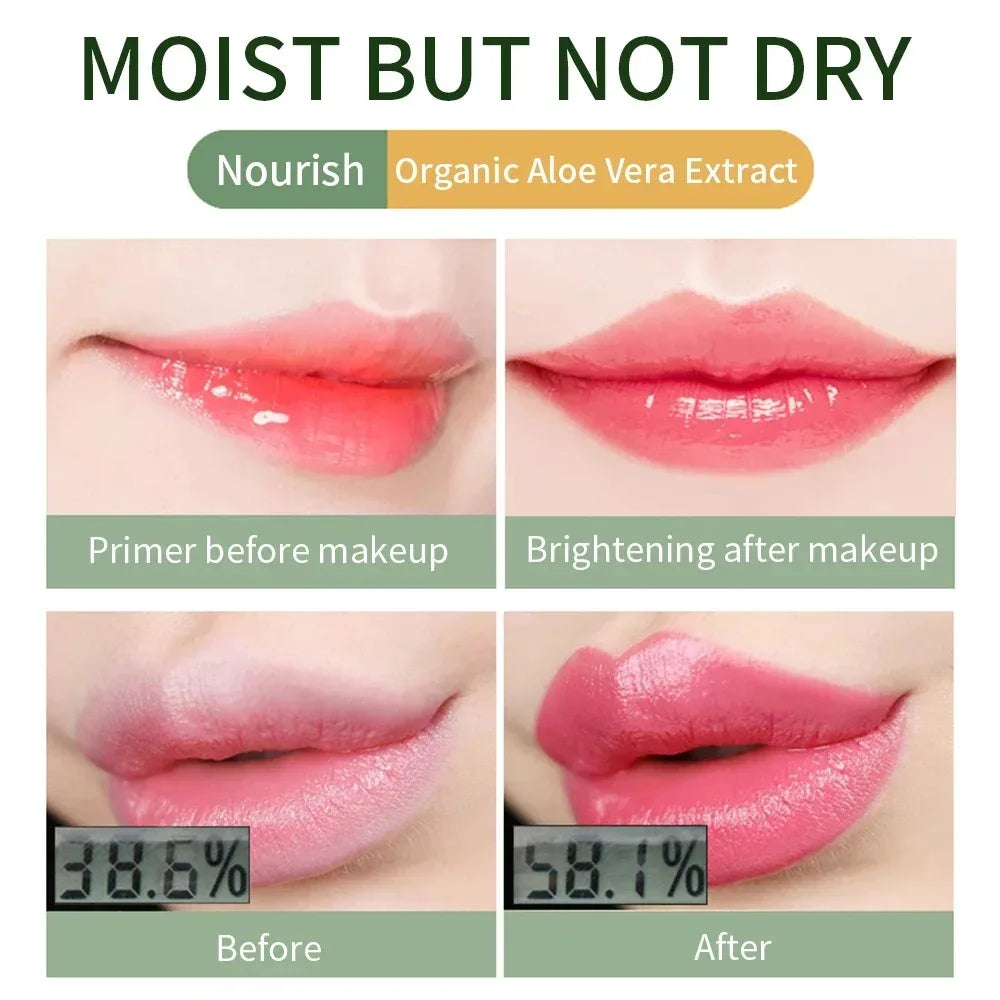 Aloe Vera Temperature Color Change Lipstick Moisturizing Lip Balm Long Lasting Waterproof Nourishing Lip Korean Makeup Cosmetics Peaceful Pleasures Health and Wellness