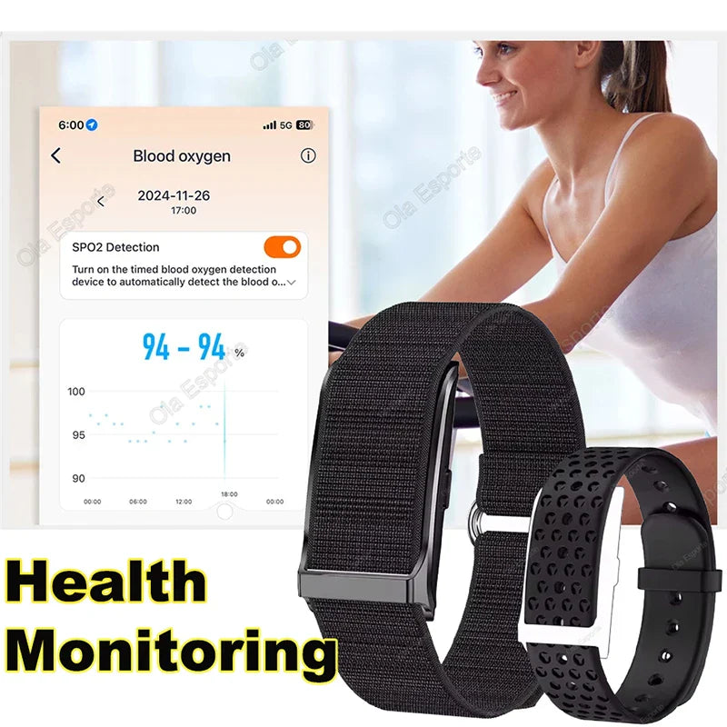Smart Fitness Bracelet – Heart Rate, SpO2, Sleep & GPS Track
