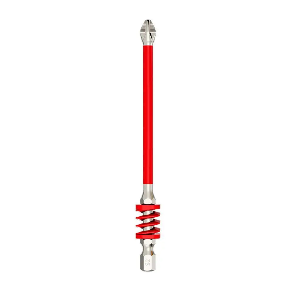 Rainbow Spring Screwdriver Bit 65mm/90mm/110mm Strong Magnetic Anti-Slip Cross Phillips Head for Electric Drill Screwdrivers Peaceful Pleasures Health and Wellness Red