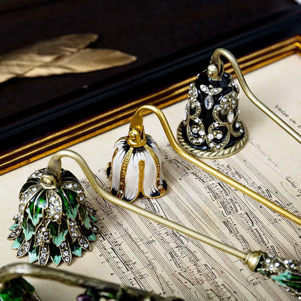 New Vintage Retro Style Candle Snuffer Long Handle Handheld Candle Extinguisher Safe Fireproof Candle Tool for Home Decoration Peaceful Pleasures Health and Wellness