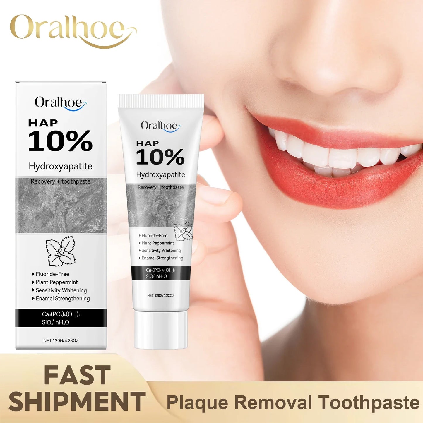 Oralhoe Hydroxyapatite Whitening Toothpaste | Enamel Repair