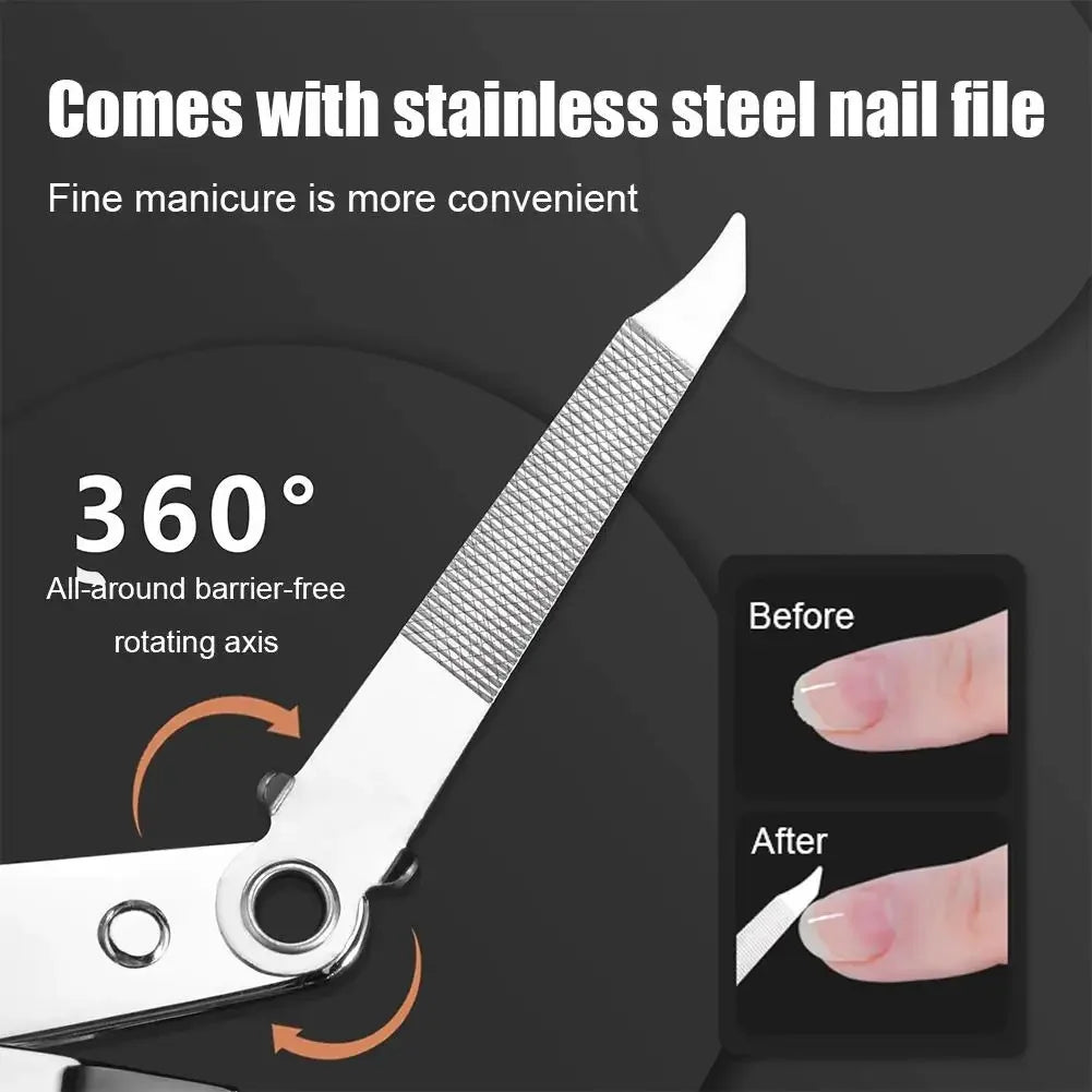 Premium Stainless Steel Nail Clipper Ultra Sharp Sturdy Fingernail & Toenail Clipper Cutter, Curved Edge Cutter Finger Nail Clip Peaceful Pleasures Health and Wellness