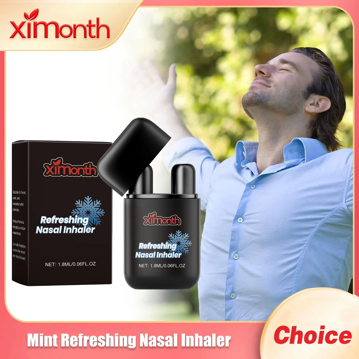 Herbal Nasal Inhaler Stick – Refreshing & Energizing Aromatherapy