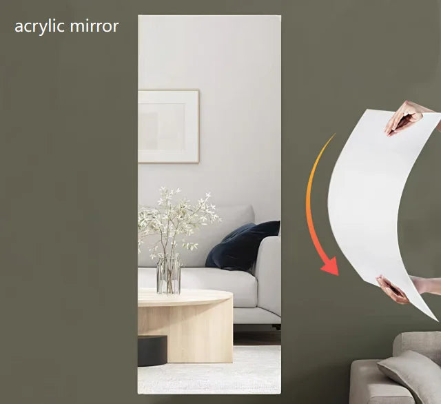 Creative DIY Mirror Wall Stickers Living Room Bathroom Decor Acrylic
