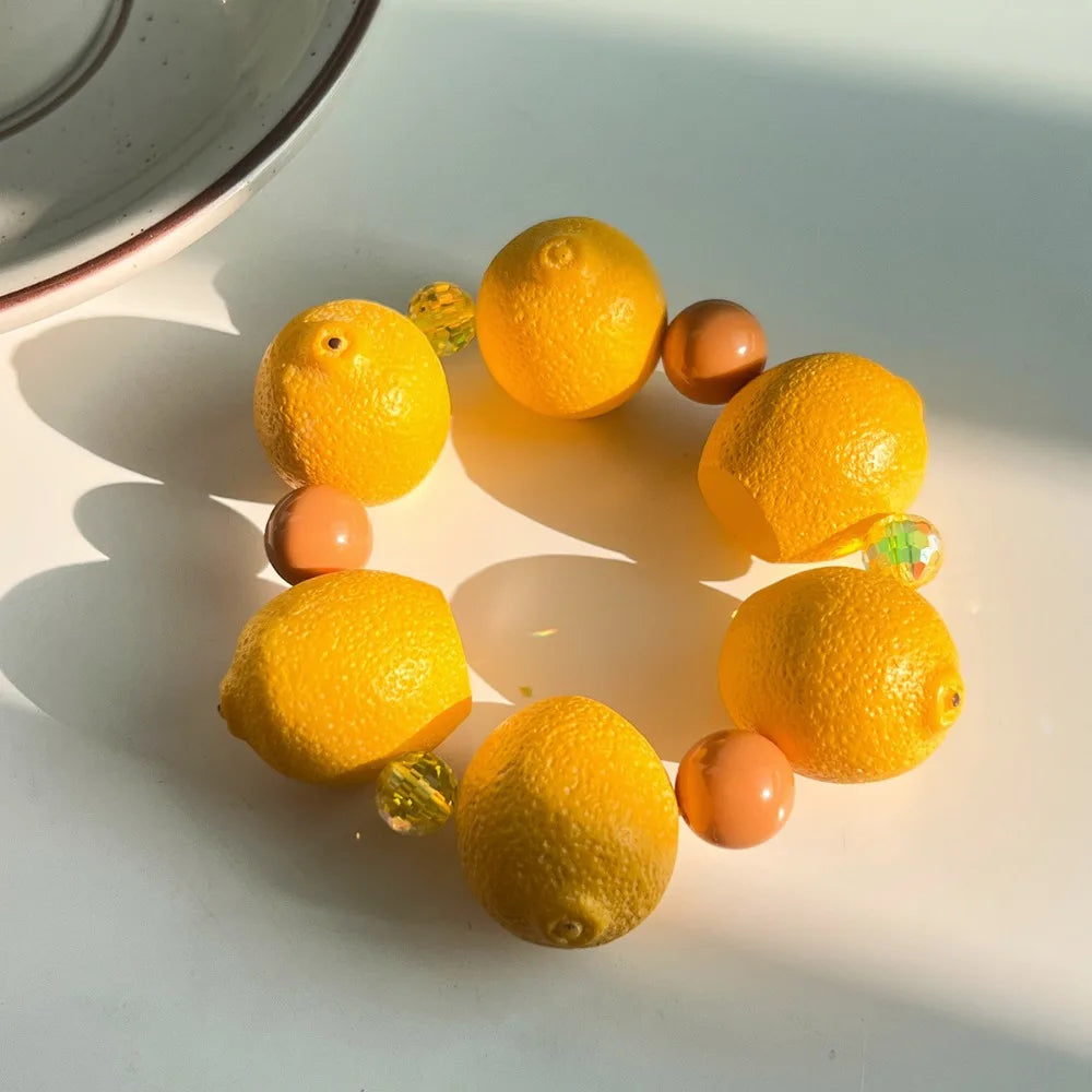 Cherry Fruit Beaded Bracelet | Boho Dopamine Resin Jewelry Beaded Bracelet Peaceful Pleasures Health and Wellness Style 6