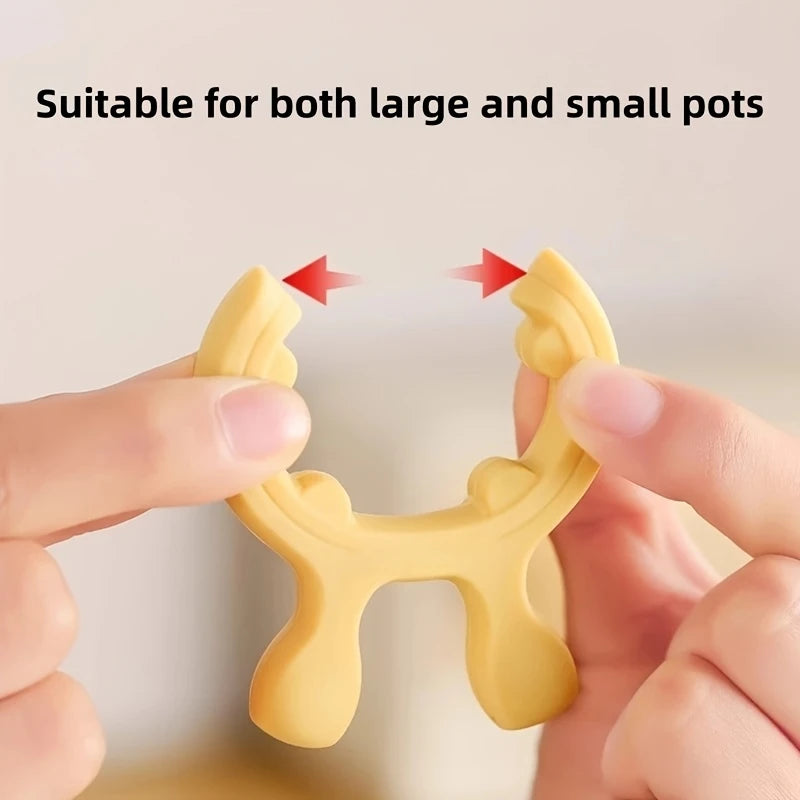 Heat-Resistant Silicone Kitchen Utensil Stand, Deer Ear Pot Rack Holder, Durable and Flexible, Ideal for Cooking and Baking Peaceful Pleasures Health and Wellness