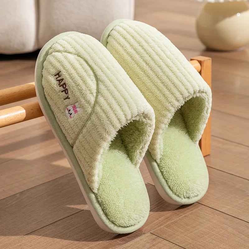 Men's Plush Warm Anti-Slip Indoor Slippers | Winter House Shoes