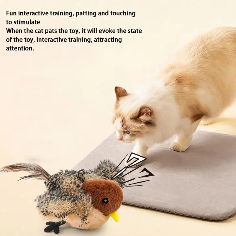 Flapping Bird Cat Toy Interactive Cat Exercise Plush Toys Flapping Bird Toy Stimulate Hunting Instincts Remote Control USB Peaceful Pleasures Health and Wellness