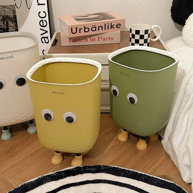 Practical Kitchen Trash Can Household Student Dormitory Large Capacity Creative Simple Cute Living Room Lidless Paper Basket New Peaceful Pleasures Health and Wellness