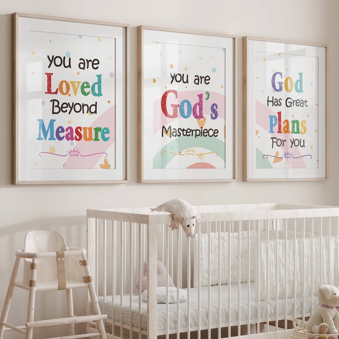 Kids Bible Verse Canvas Wall Art | Christian Poster for Children
