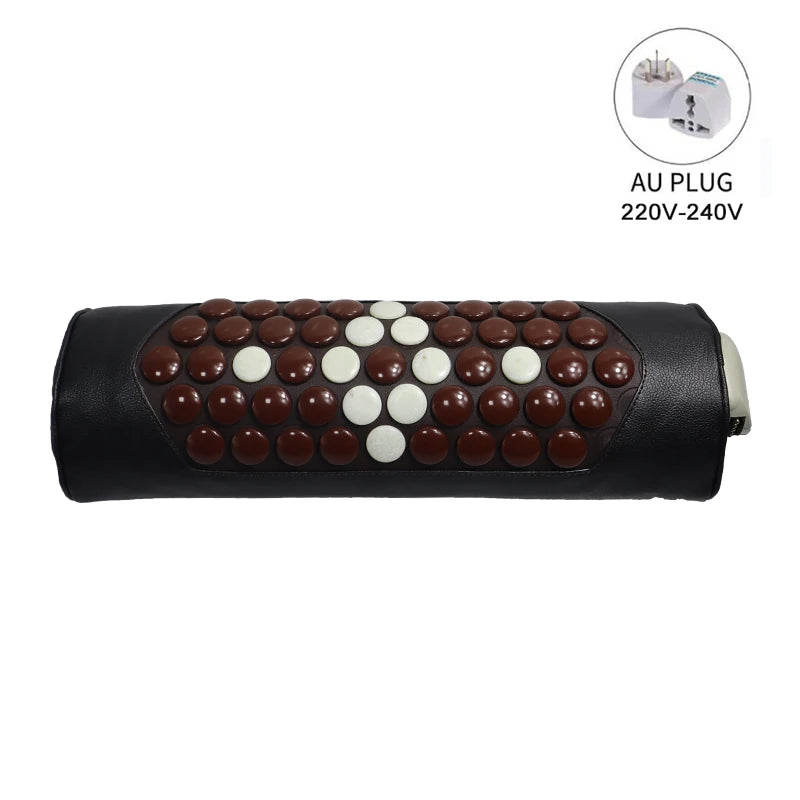 Jade Tourmaline Hot Stone Neck Massage Pillow | Heat Therapy