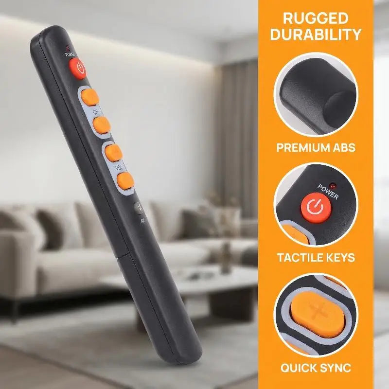 Universal TV Remote – 6 Large Buttons for Seniors & Kids