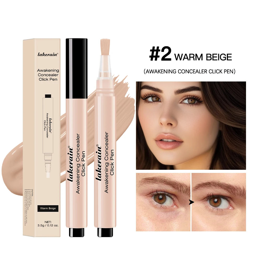 Awakening Concealer Click Pen Brighten， long-lasting ，Hight Coverage Hybrid ，Skincare and Concealer Pen Makeup Peaceful Pleasures Health and Wellness 2Warm Beige