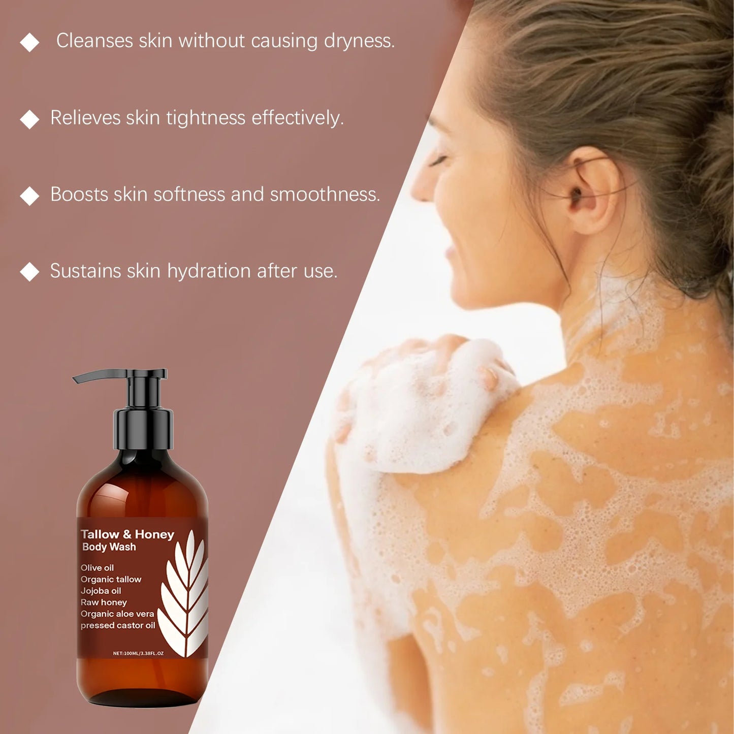 Tallow & Honey Body Wash – Moisturizing Shower Gel 100ml