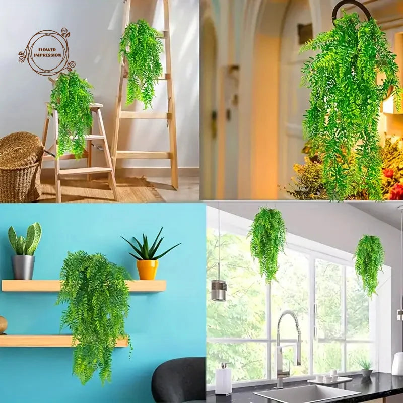 Artificial Hanging Fern Vine Garland | Fake Greenery Decor
