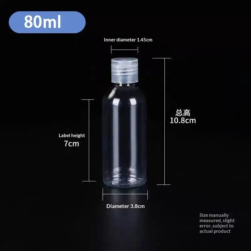 Empty Flip Cap PET Plastic Bottles 5ml–100ml | Travel Atomizer