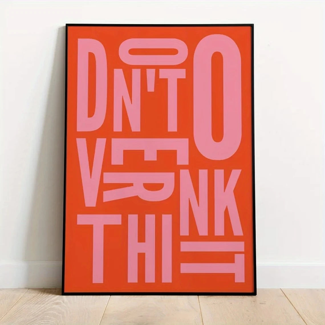 "Don't Think Too Much" Motivational Quote Canvas Wall Art Motivational Canvas Print Peaceful Pleasures Health and Wellness G4891 50x70cm Unframed