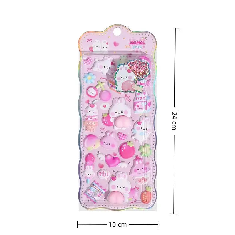 3D Peach Foam Sticker | Stress Relief Scrapbook Decoration