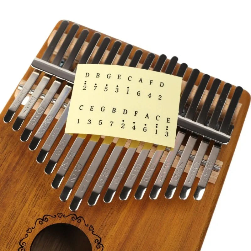 Kalimba Scale Sticker 17-tone Thumb Piano Transparent Accessories