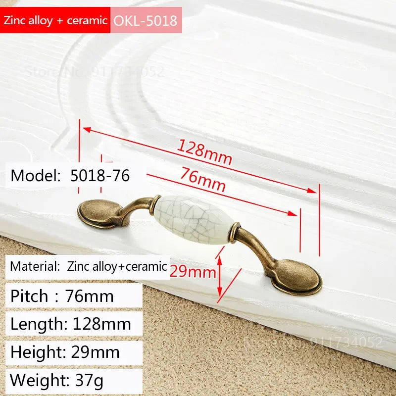 Retro European Bronze Cabinet Drawer Handles & Knobs | Zinc Alloy