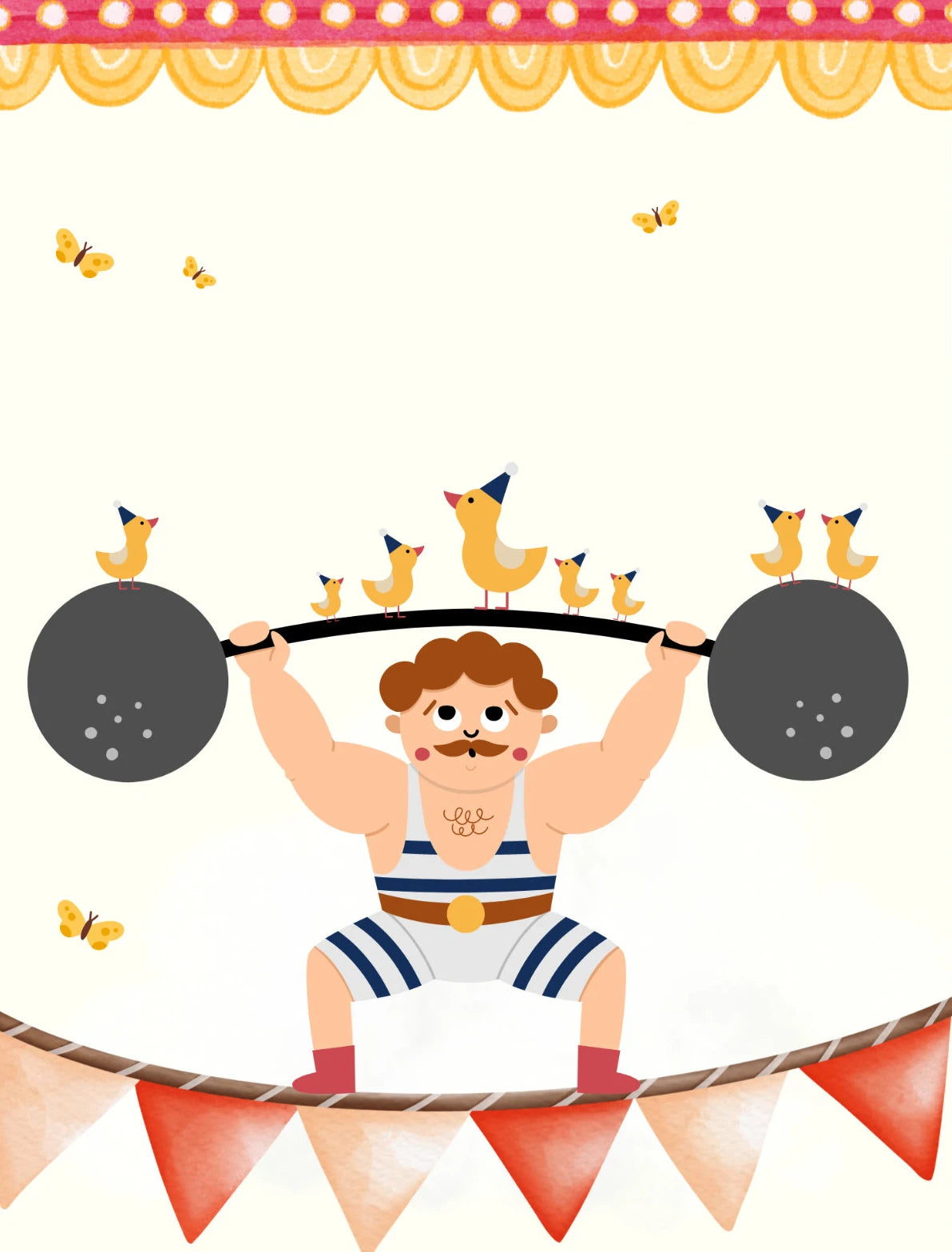 Funny Cartoon Circus House Acrobats Carnival Magician Nursery Poster Canvas Painting Wall Art Pictures Home Interior Decor Peaceful Pleasures Health and Wellness 1 30x40cm Unframed