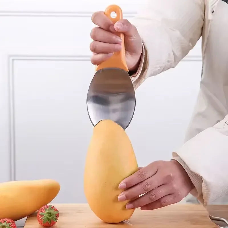 Multifunctional Mango Spoon Mango Knife Cutting Granule Tool Peeler Peeler Mango Avocado Scoop Kitchen Fruit Tool Peaceful Pleasures Health and Wellness