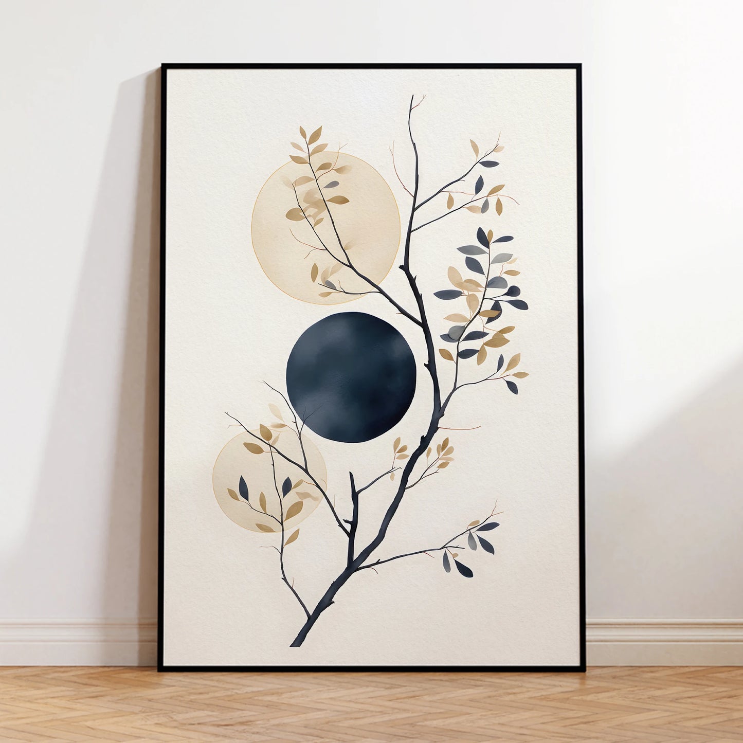 Nature Circle Moonlight Canvas Wall Art Print | Home Decor