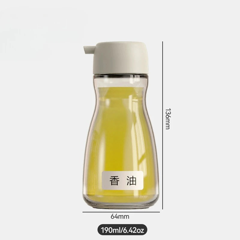 Hot 110/190ml Japanese Style Glass Oil Bottle Desktop Seasoning Bottle Kitchen Household Glass Soy Sauce Seasoning Can Oil Pot Peaceful Pleasures Health and Wellness
