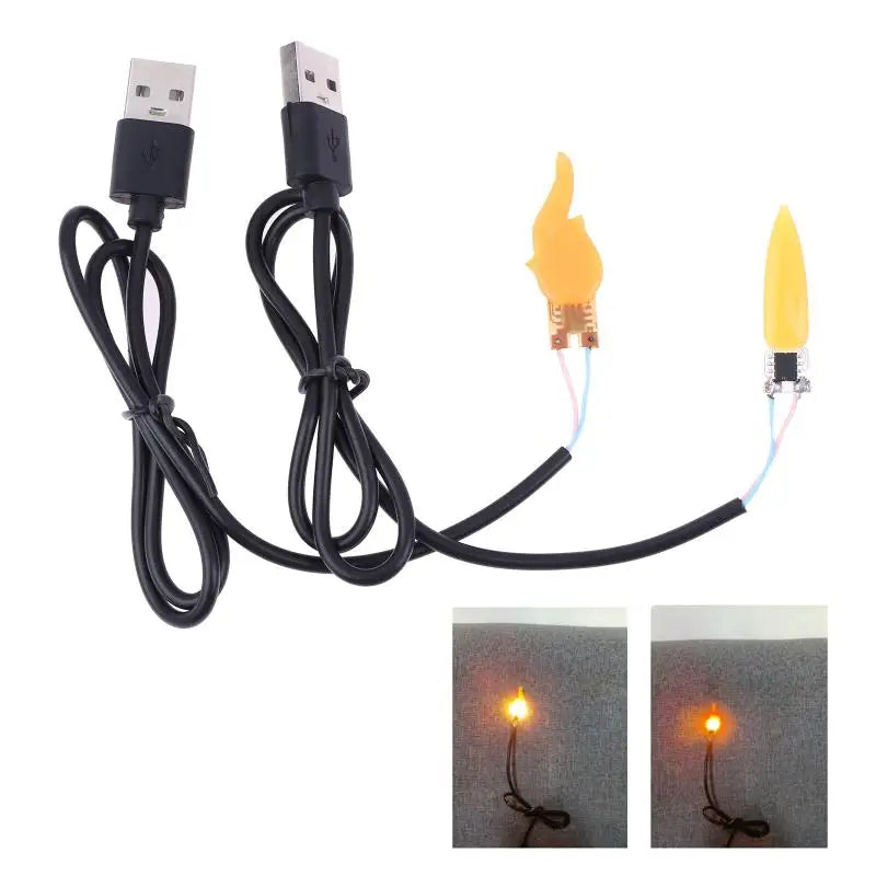 1800K Edison Flame Filament LED Flash Candle Light DC5V USB Interface for Bedroom Night Atmosphere Peaceful Pleasures Health and Wellness