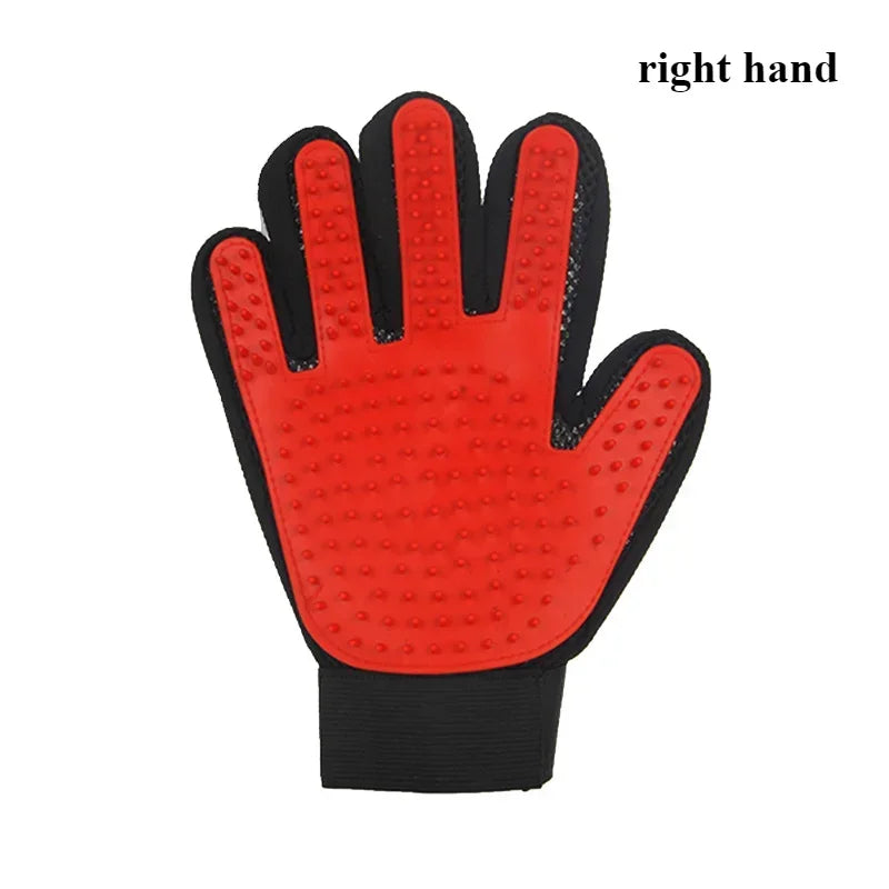 Pet Grooming Gloves for Dogs & Cats – 2-in-1 Deshedding Mitt