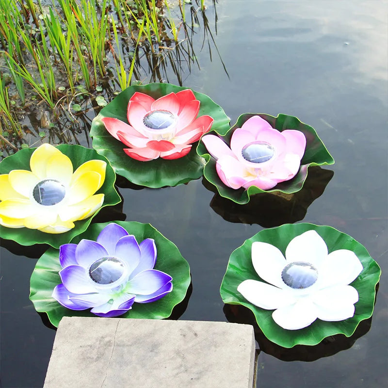 Solar Floating Lotus LED Lamp – Pond, Garden & Fish Tank
