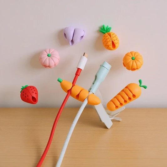 Cute Pineapple Cable Winder Cord Organizer Clips – 2/4 Pack Cable Organizer Clips Oasis Select