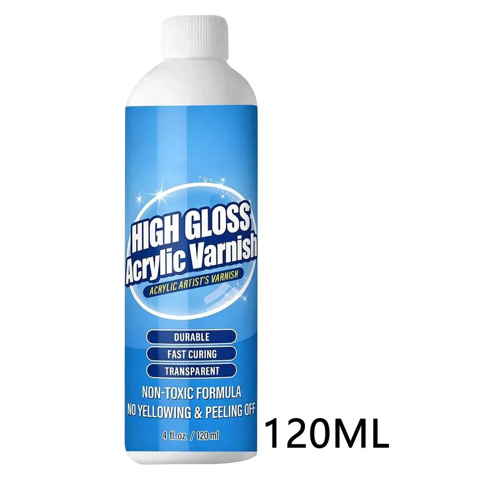 High Gloss Acrylic Varnish 120ml | UV Resistant, Fast Drying