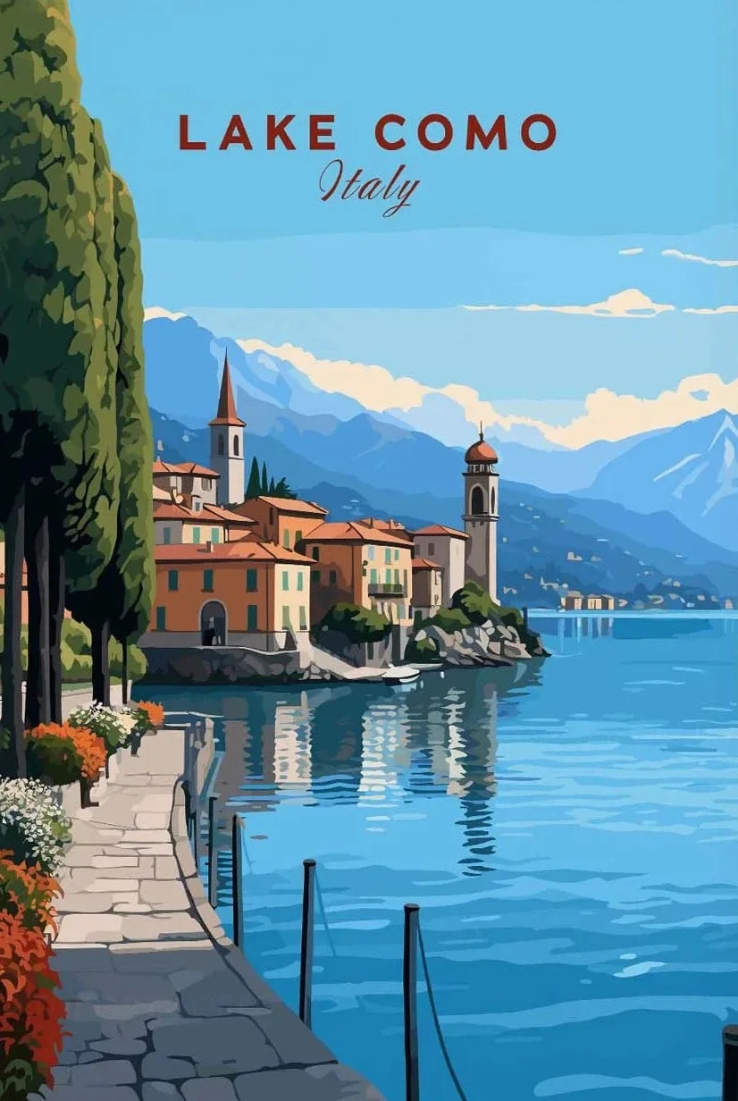 Europe Landscape Canvas Wall Art | Italy Greece France Poster