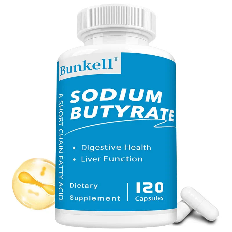 Sodium Butyrate Gut Health Supplement – 120 Vegan Capsules