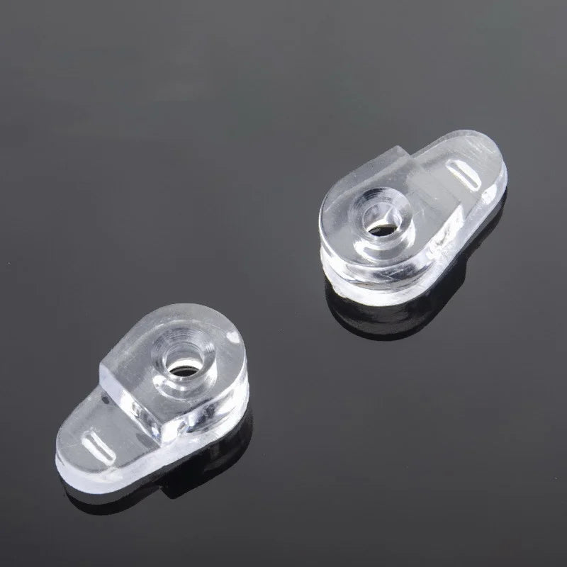 10-Pack Transparent Glass Retainer Clips – Cabinet & Mirror Fix
