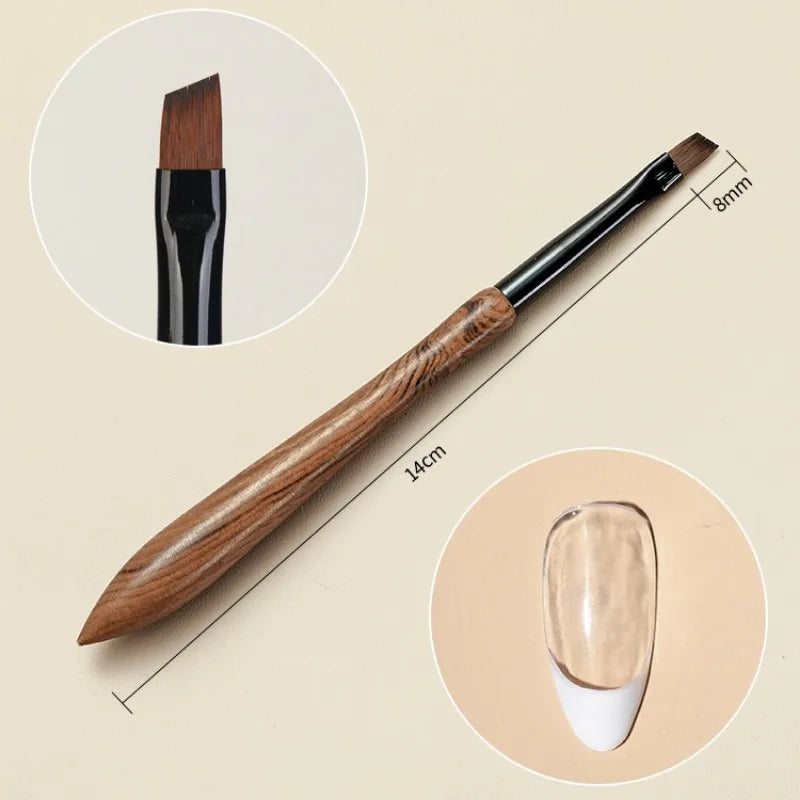 Sandalwood Nail Art Liner Brush – UV Gel Stripe & Detail Pen